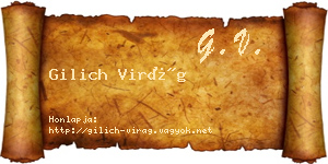 Gilich Virág névjegykártya